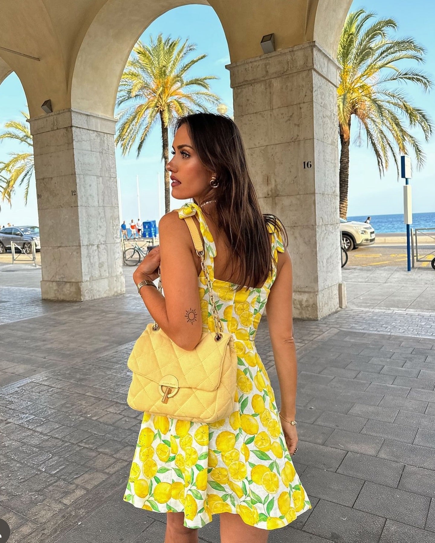 Lime | Zomerjurk Met Opvallende Limoen Print