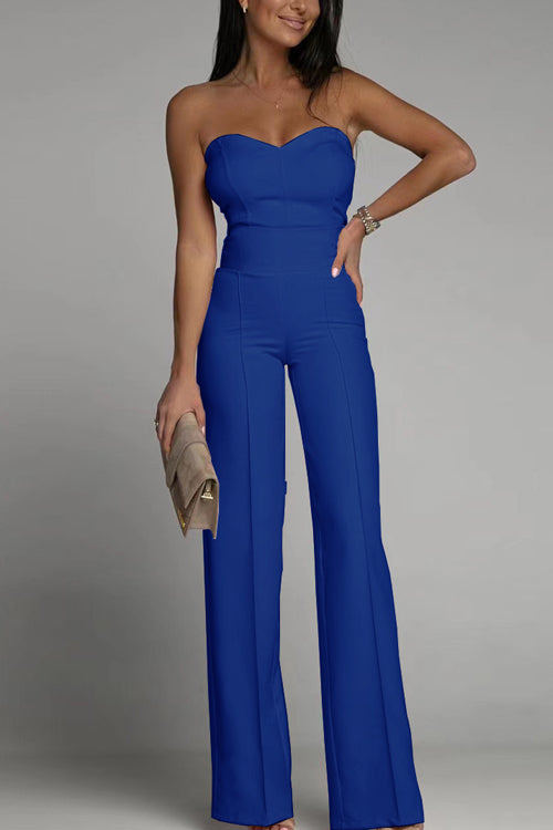 Noé | Elegant Strapless Jumpsuit – Minimalistisch Chic met Flair