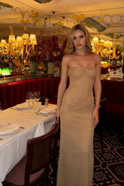 Arissa | Strapless Glamour Maxi Jurk met Glitters voor Dames