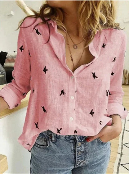 Vintage Linnen Blouse voor Dames