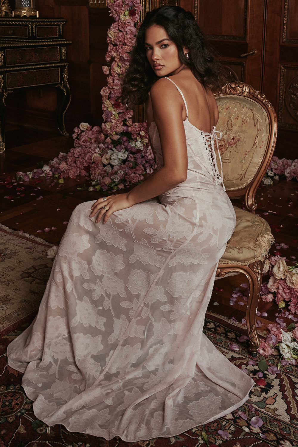 Charline | Geborduurde Elegante Maxi Jurk