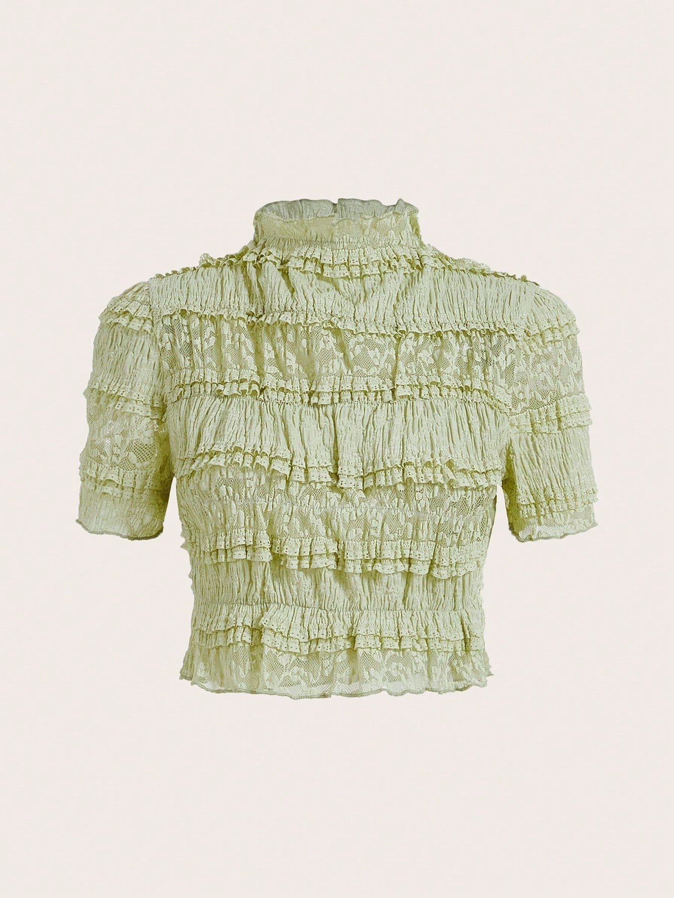Dorita | Luxe Kanten Crop Top met Transparante Details