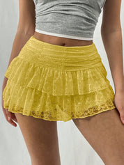 Marla | Romantische Luchtige Zomer Rok met Ruches