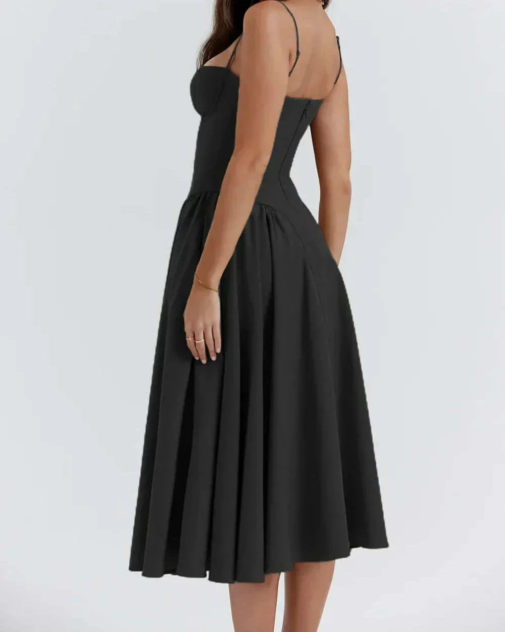 Stijlvolle Midi Jurk met Corset