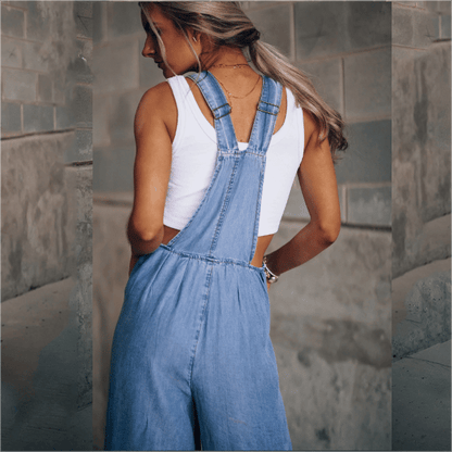 Alise | Tuinbroek Jumpsuit met Wijde Pijpen