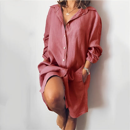 Jalisia | Stijlvolle Dames Shirt Jurk met Zakken