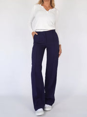 Beau | High-Waist Pantalon Met Rechte Pijpen