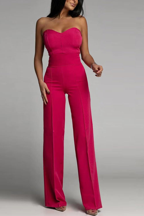 Noé | Elegant Strapless Jumpsuit – Minimalistische Chic met Flair