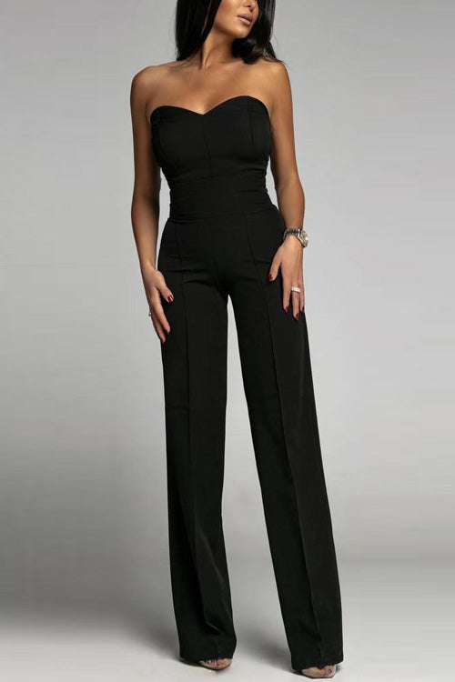Noé | Elegant Strapless Jumpsuit – Minimalistische Chic met Flair