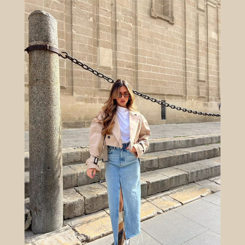 Tess | Korte Trenchcoat