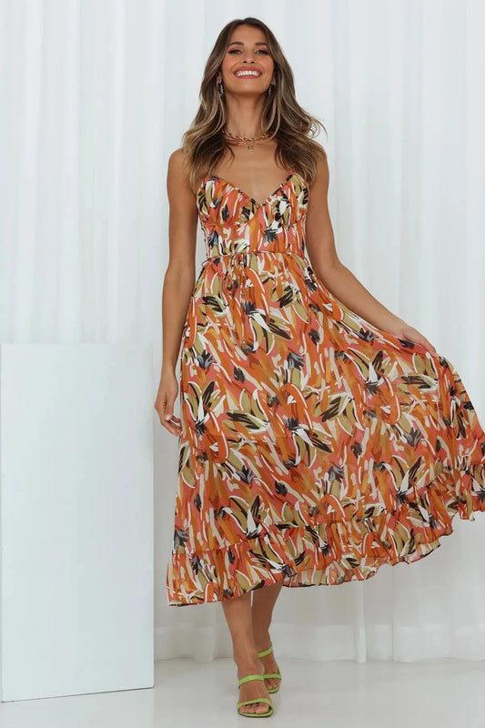 Jenny | Vrolijk & Elegante Midi Zomerjurk