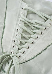 Gilda | Luxe Maxi Jurk met Elegante Bloemen Print - Kleur Pistache Groen