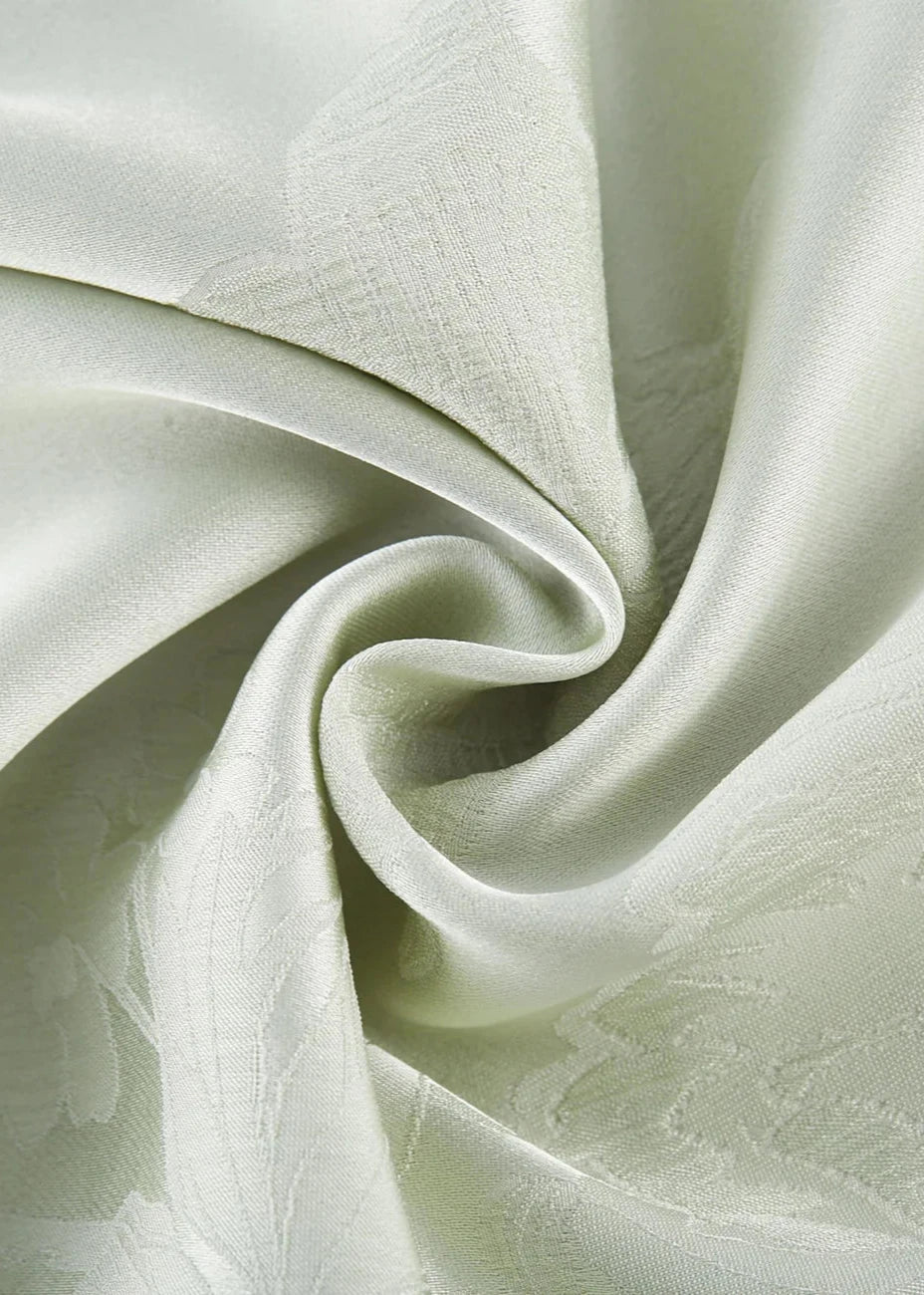 Gilda | Luxe Maxi Jurk met Elegante Bloemen Print - Kleur Pistache Groen