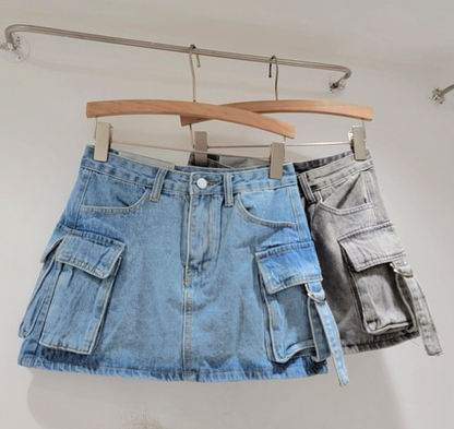 A-lijn Denim Rok voor Dames – Zomer Casual Met Zakken