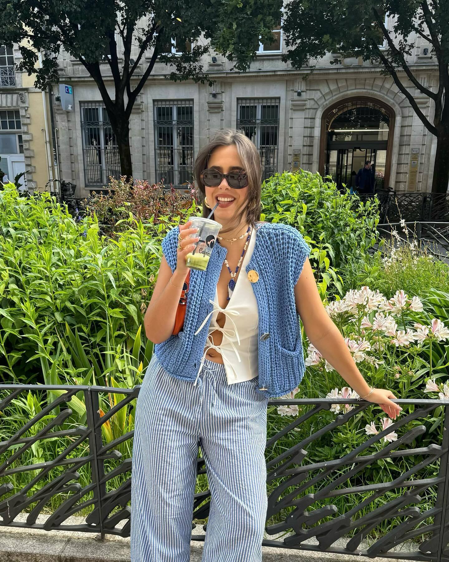 Elena | Mouwloos Gebreid Vest Met Zakken