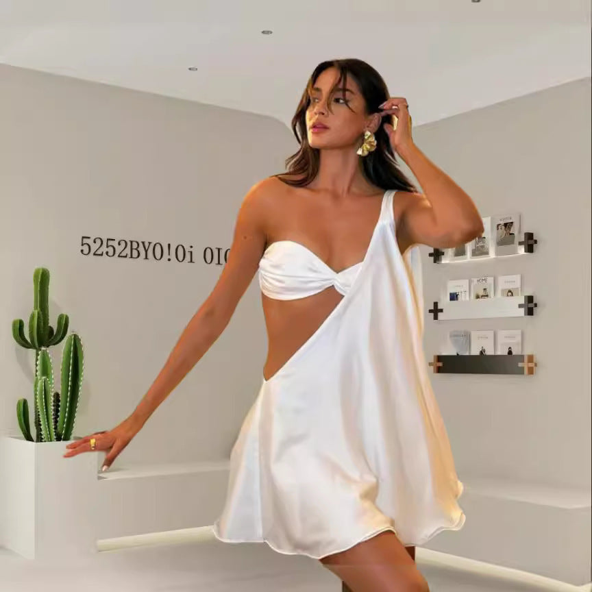 Asymmetrische Zomerjurk met Open Schouder