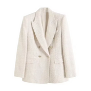 Elcke | Dames Blazer met Reverse Kraag en Elegante Knopen