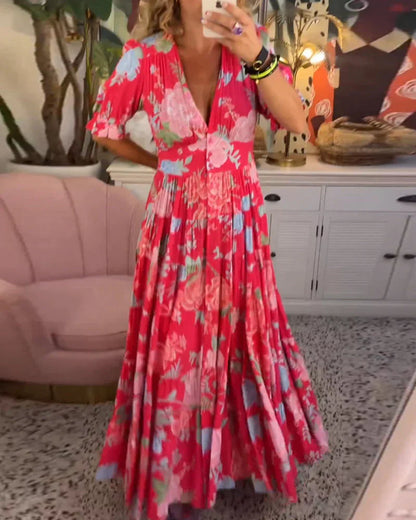 Zomerse Maxi-jurk met Diepe V-hals