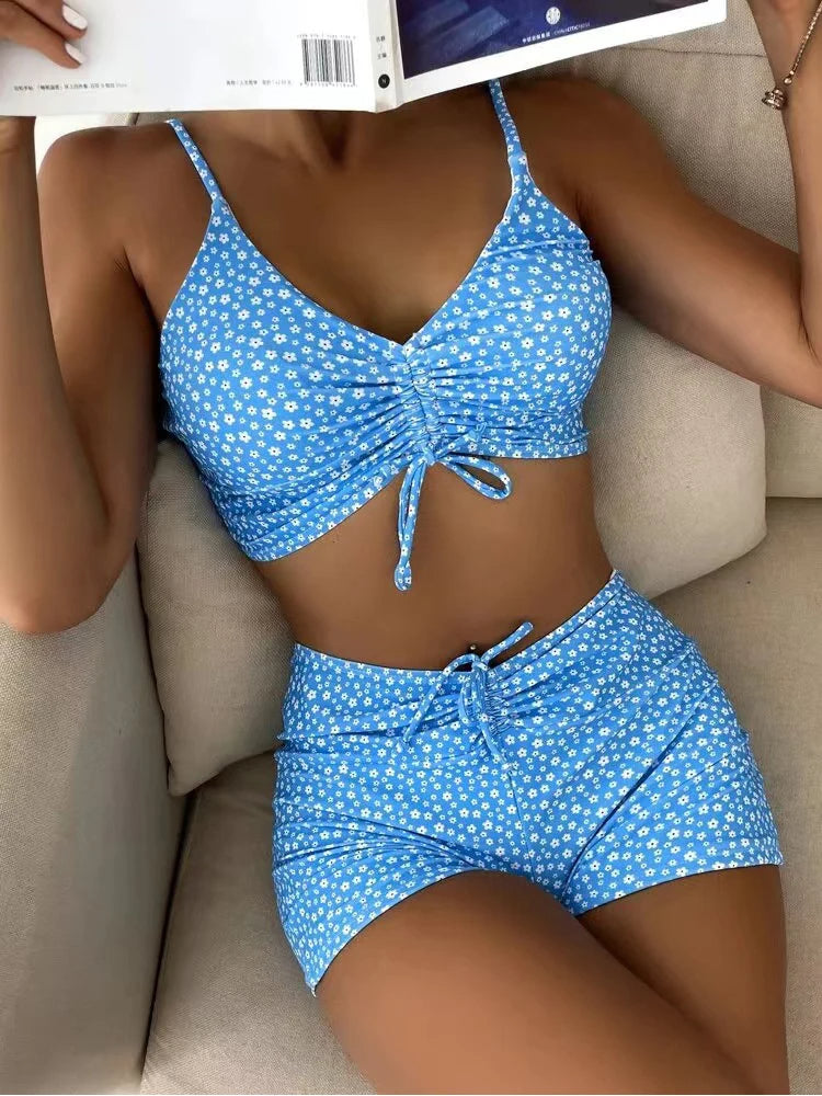 Lux | High Waist Bikini Set met Print