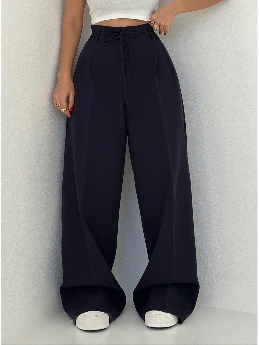 Margy | Hoge Taille Pantalon met Wijde Pijpen - Stretch Stof Dames
