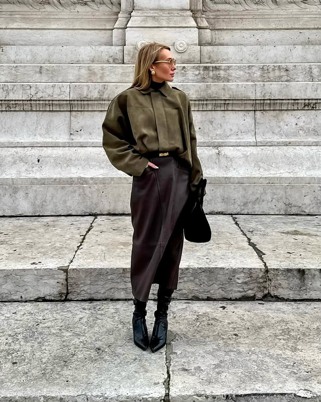 Fabiane | Oversized Suède Leren Jas voor Dames – Warm & Stijlvol