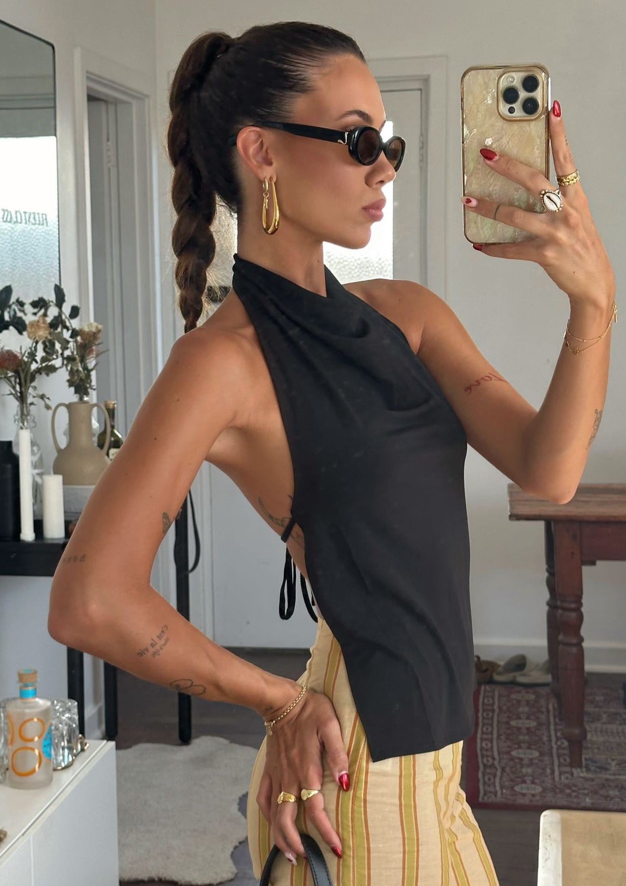 Ita | Goudekleurige Oorbellen Dames – RVS, Waterdicht & Hypoallergeen