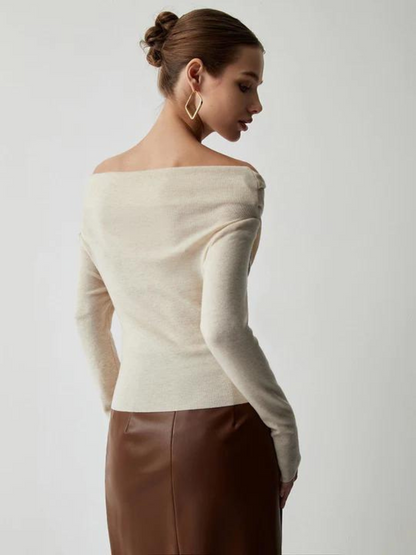 Lilaa | Elegante Off-Shoulder Trui