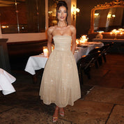 Jessa | Chique midi-jurk met Subtiele Pailletten