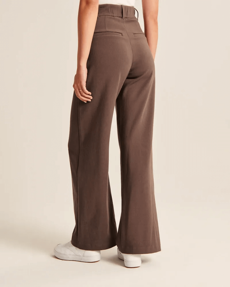 Jiska | Stijlvolle Pantalon Wijde Pijpen Dames - Trendy, Comfy met Hoge Taille