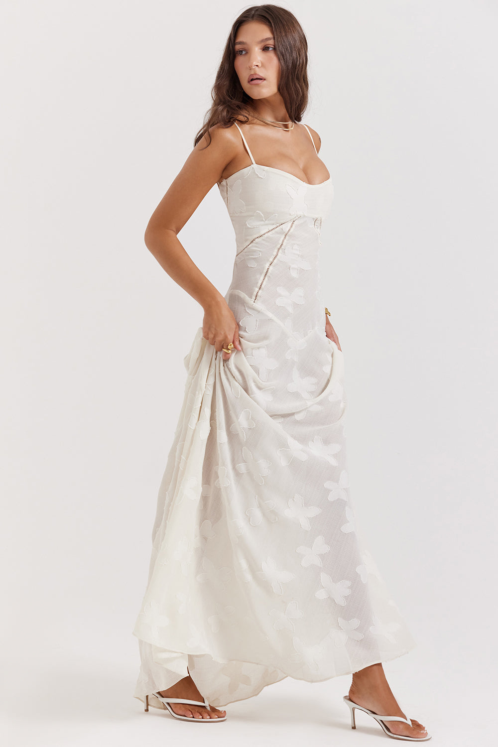 Charline | Geborduurde Elegante Maxi Jurk