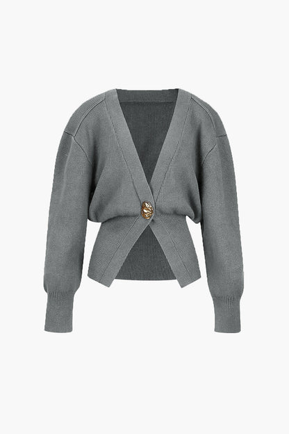 Dames Elegant Vest met Gouden Knopen – Zacht & Stijlvol