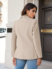 Bernita | Suède-look Dames Blazer met Getailleerde Pasvorm