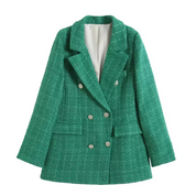 Elcke | Dames Blazer met Reverse Kraag en Elegante Knopen