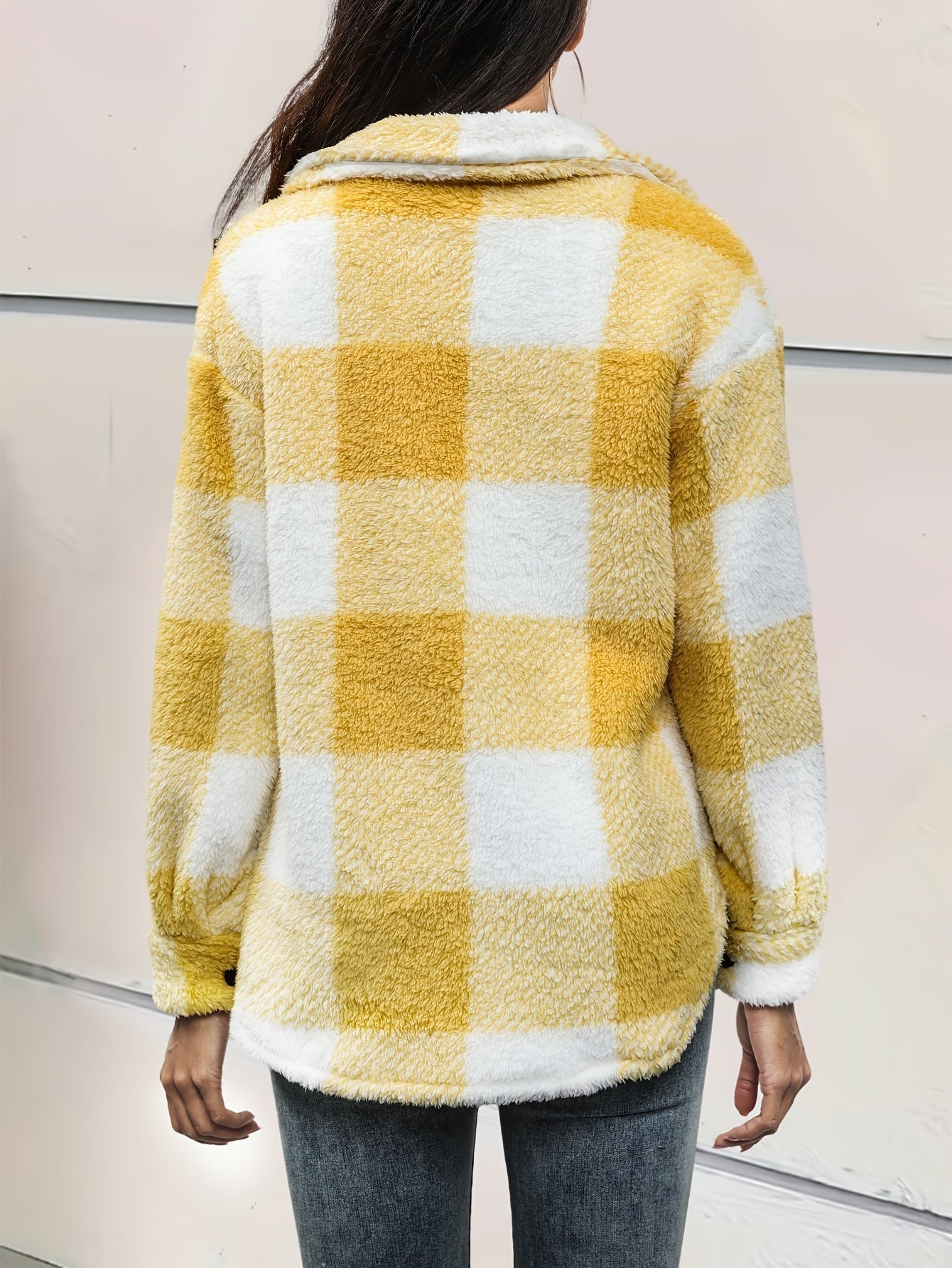 Ciska | Fleece Tussenjas met Blokpatroon Dames – Warm & Comfortabel