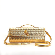 Leora | Luxe Schoudertas - Woven Clutch