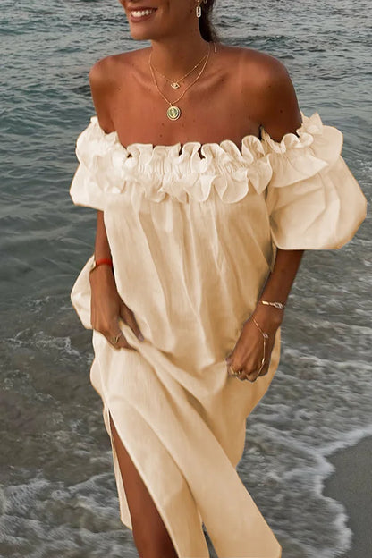 Jourey | Elegant & Stijlvolle Off-Shoulder Midi Jurk