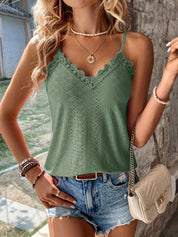 Stijlvolle Kanten Top met V-hals voor Dames