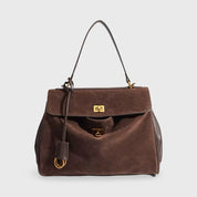 Jule | Premium Schoudertas van Suéde met Vegan Leren Afwerkingen