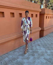 Cisca | Tweedelige Tie-Dye Maxi Set met Print – Elegant & Trendy Look