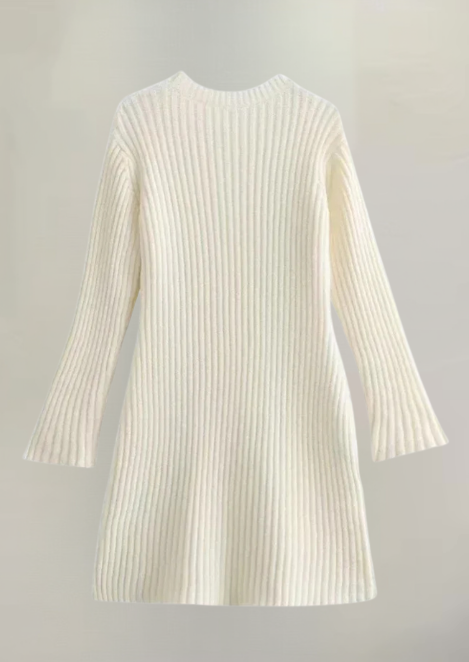 Darina | Comfort Rib Gebreide Midi Sweater Jurk Dames – Zacht & Elegant