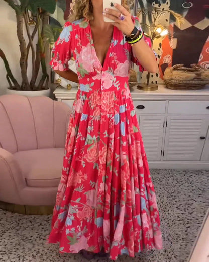 Zomerse Maxi-jurk met Diepe V-hals