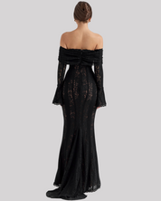 Suus | Luxe Off-Shoulder Maxi Jurk van Kant