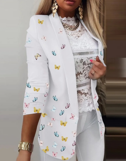 Chique Blazer met Stijlvolle Print