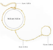 Quincy | Gouden Handketting en Armband in Éen