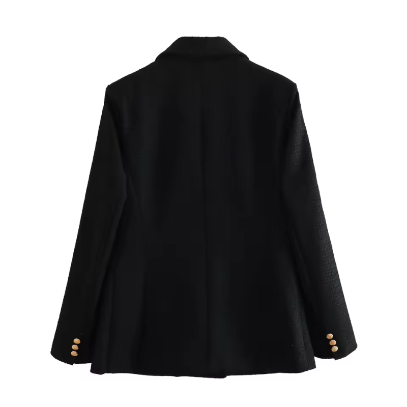 Elcke | Dames Blazer met Reverse Kraag en Elegante Knopen