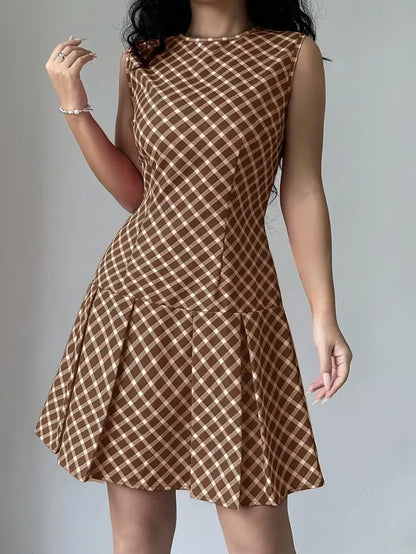 Dulcea | Vintage Look Plooien Jurkje