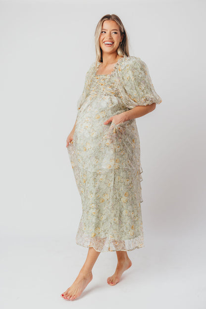 Mylana | Mintgroene Maxi Jurk - Geschikt als Zwangerschapsjurk