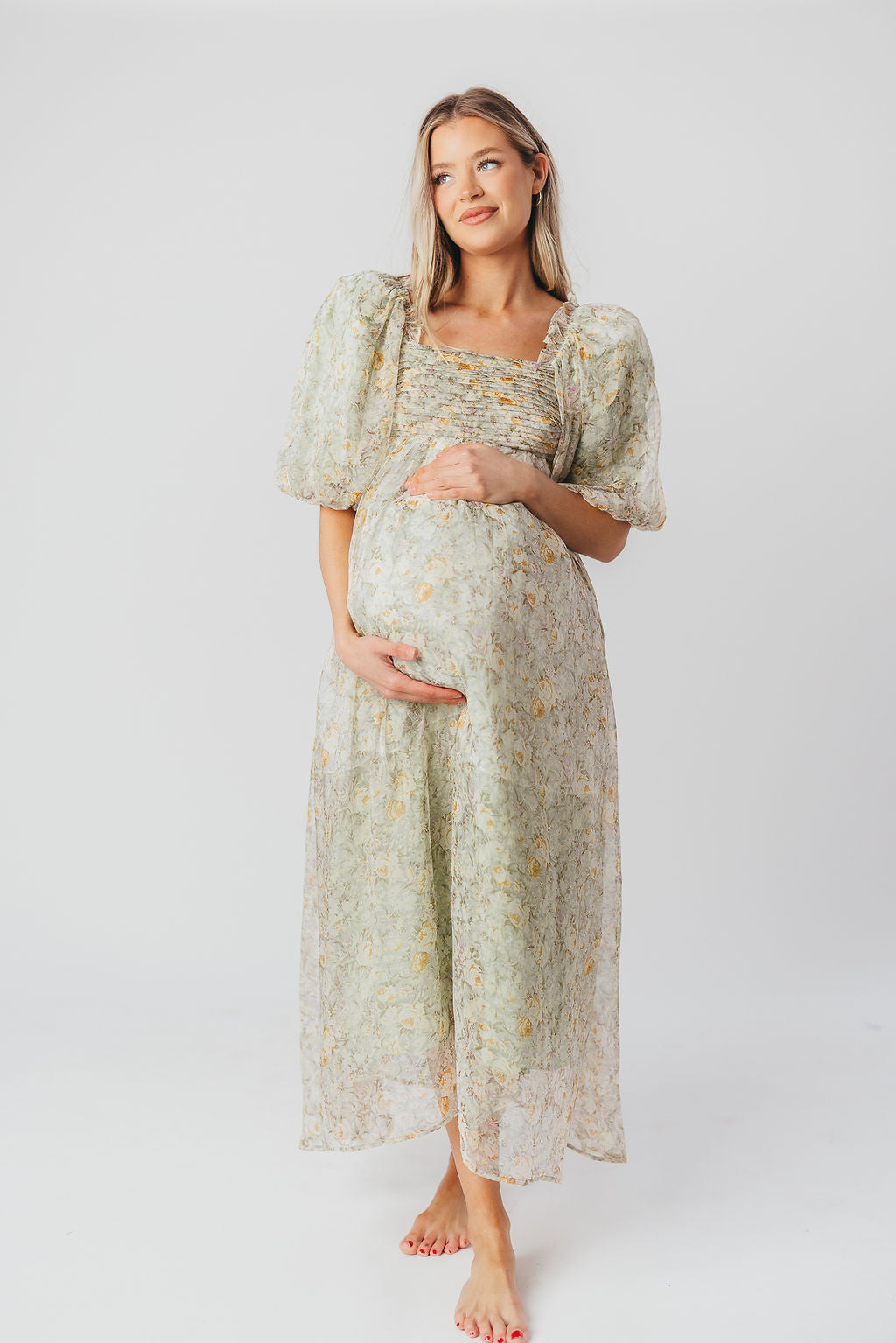 Mylana | Mintgroene Maxi Jurk - Geschikt als Zwangerschapsjurk