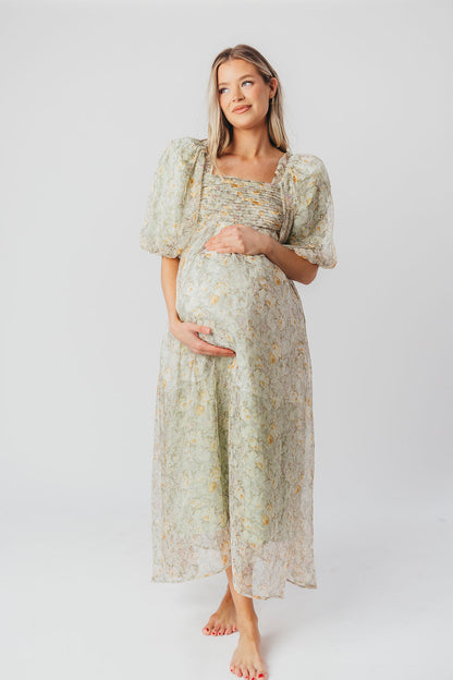Mylana | Mintgroene Maxi Jurk - Geschikt als Zwangerschapsjurk