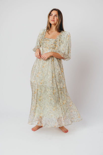 Mylana | Mintgroene Maxi Jurk - Geschikt als Zwangerschapsjurk